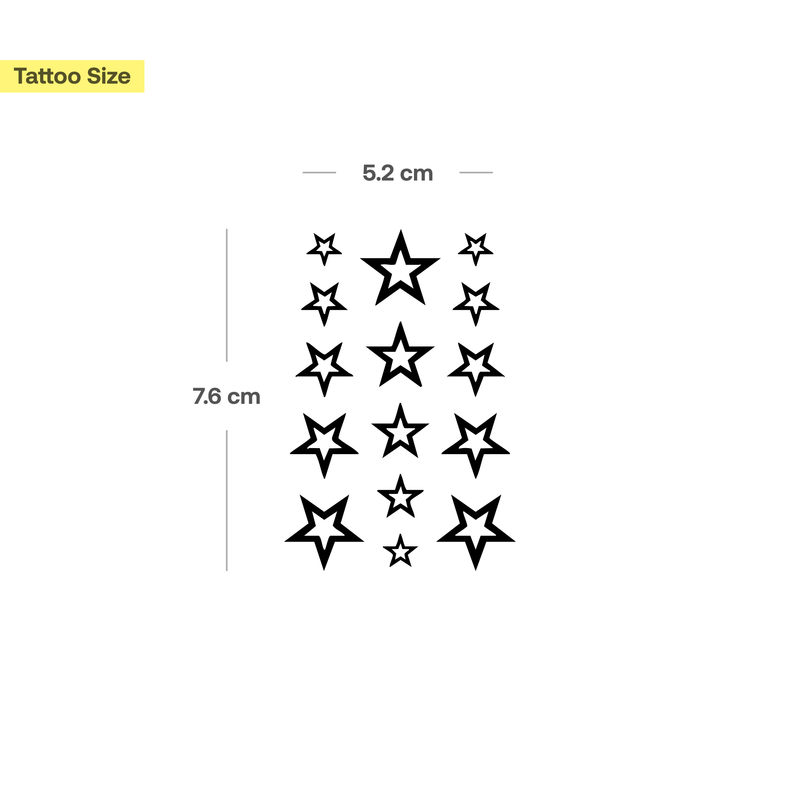 Individual stars tattoos