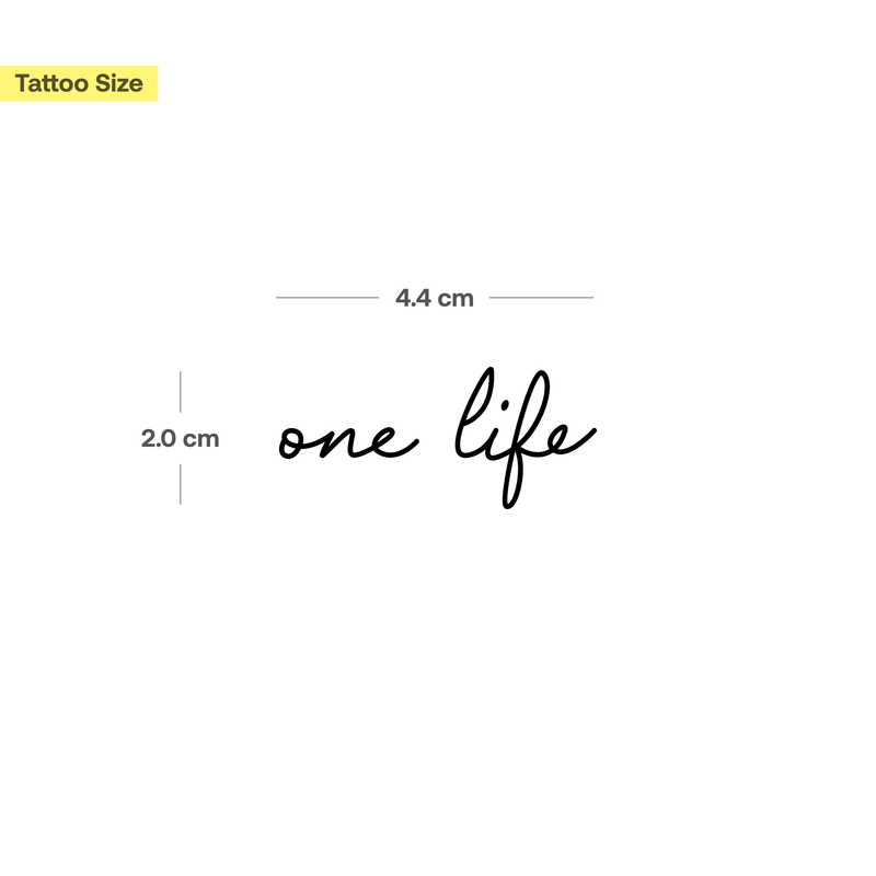 one life lettering | 2 Week Temporary Tattoo | inkster – Inkster