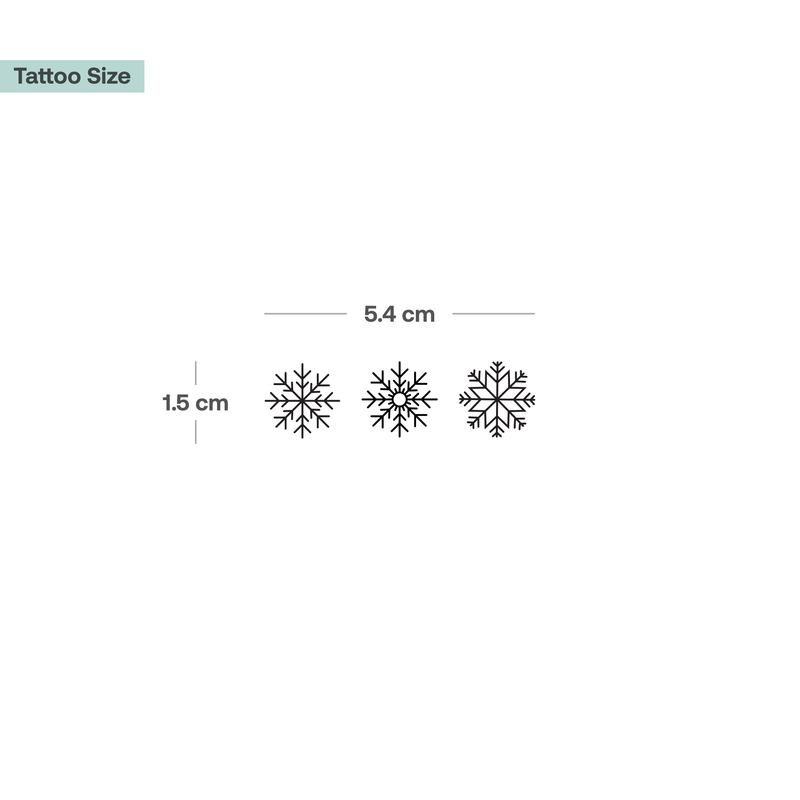 Three Snowflake Tattoo 