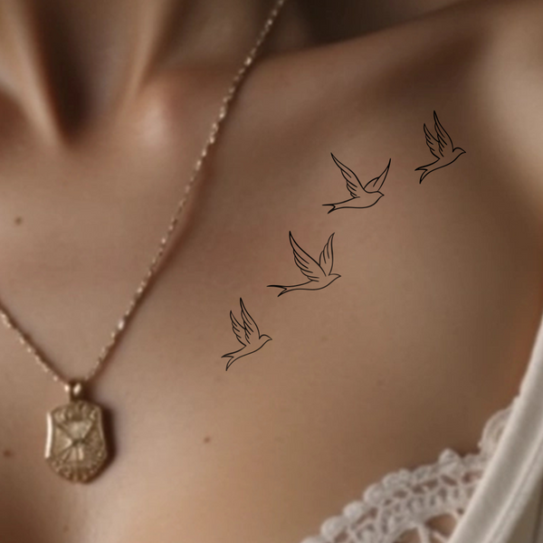 fliegende Vögel Tattoo