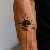 Geometric Sunrise Tattoo