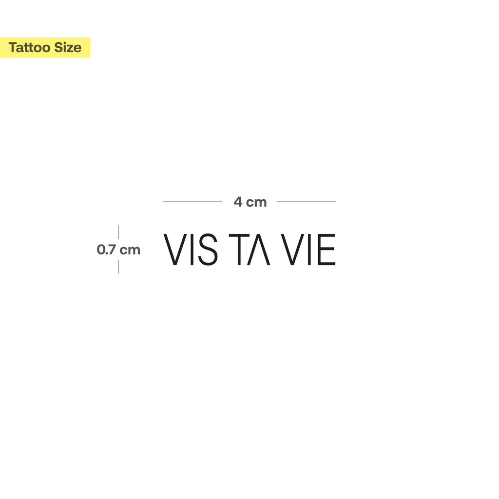 Vis Ta Vie New Technology Temporary Tattoo inkster Inkster