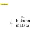 Hakuna Matata &amp; Radiant Sun Tattoo - Twin Pack 