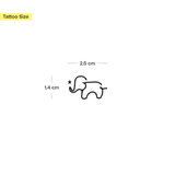 Small Turtle &amp; Small Elephant Tattoo - Twin Pack 