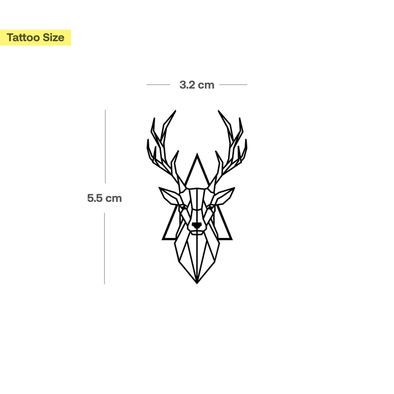 Geometric Deer Tattoo 