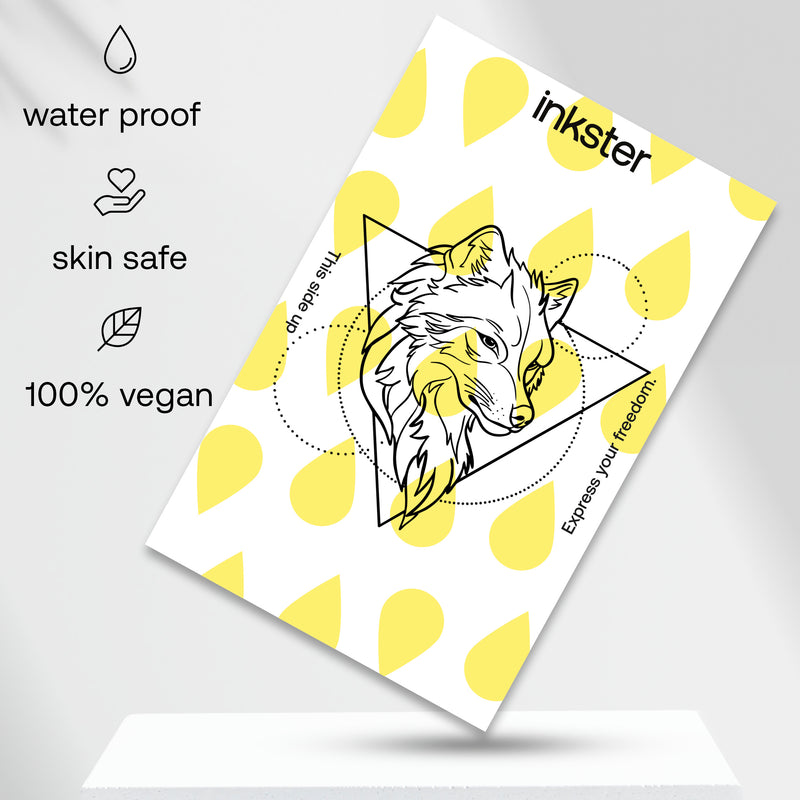 Wolf in geometrischer Form Tattoo