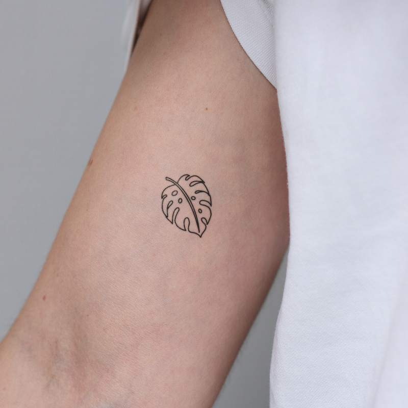 Small Monstera Tattoo