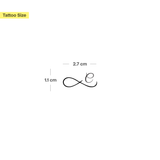 Infinity with initials Tattoo (A-Z)