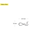 Infinity with initials Tattoo (A-Z)