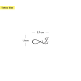 Infinity with initials Tattoo (A-Z)