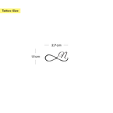 Infinity with initials Tattoo (A-Z)