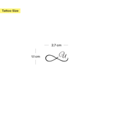 Infinity with initials Tattoo (A-Z)