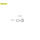 Infinity with initials Tattoo (A-Z)