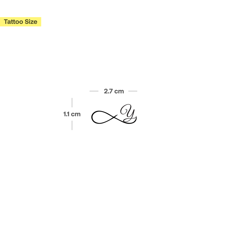 Infinity with initials Tattoo (A-Z)