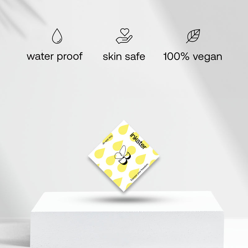 Butterfly with initials Tattoo (A-Z)