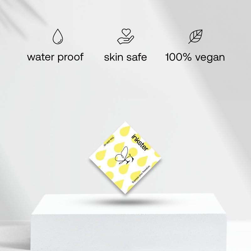 Butterfly with initials Tattoo (A-Z)