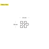 Puzzle piece with initials Tattoo (A-Z)