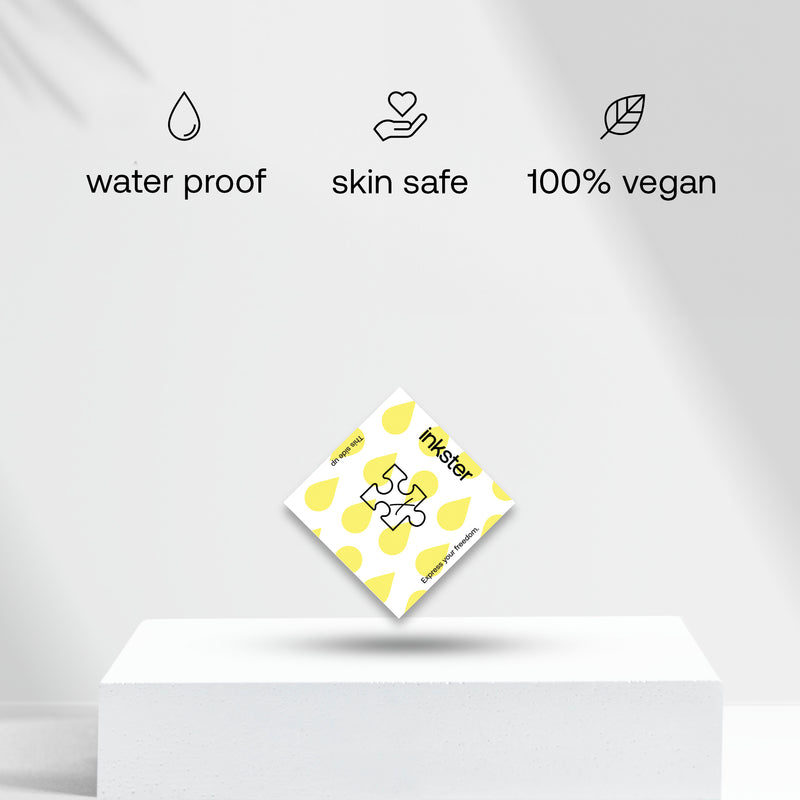 Puzzle piece with initials Tattoo (A-Z)