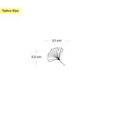 Ginkgo Blatt Flineline Tattoo
