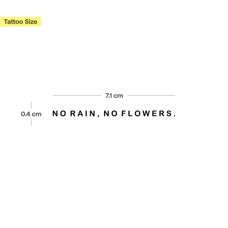 no rain, no flowers.