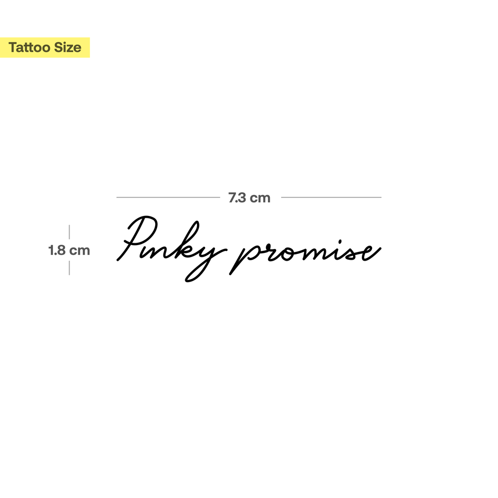 pinky promise lettering | 2 Week Temporary Tattoo | inkster – Inkster
