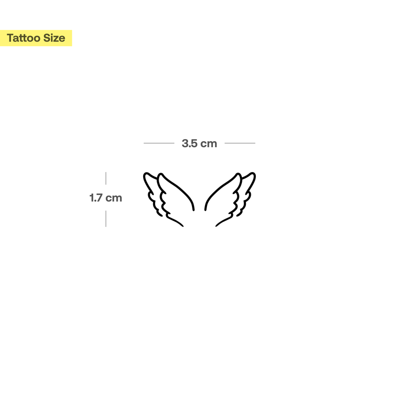Weiche Flügel Tattoo