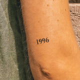Date Of Birth 1996 Tattoo (thick) 