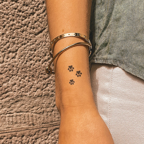 Paw Trio Filled Tattoo 