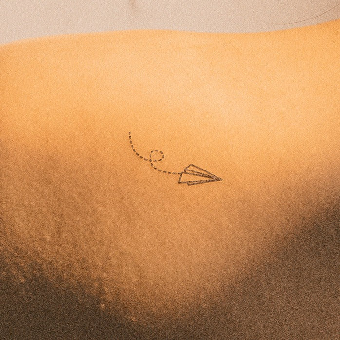 Paper Airplane Tattoo 