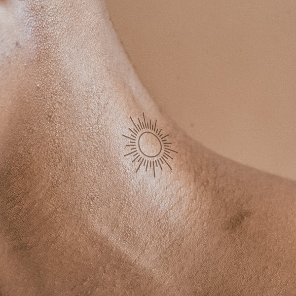Line Sun Tattoo 
