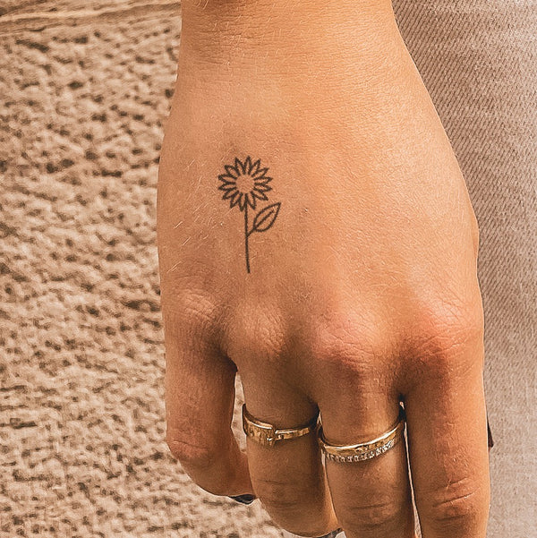 Sunflower Simple Tattoo 