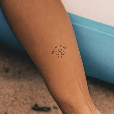 Live By The Sun With Sun Tattoo 