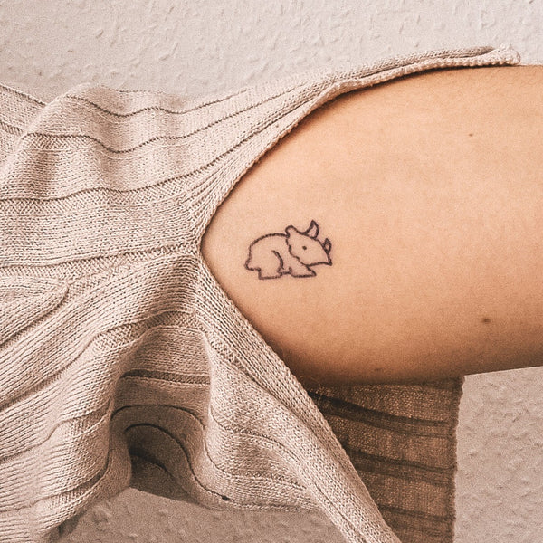 Small Triceratops Tattoo 
