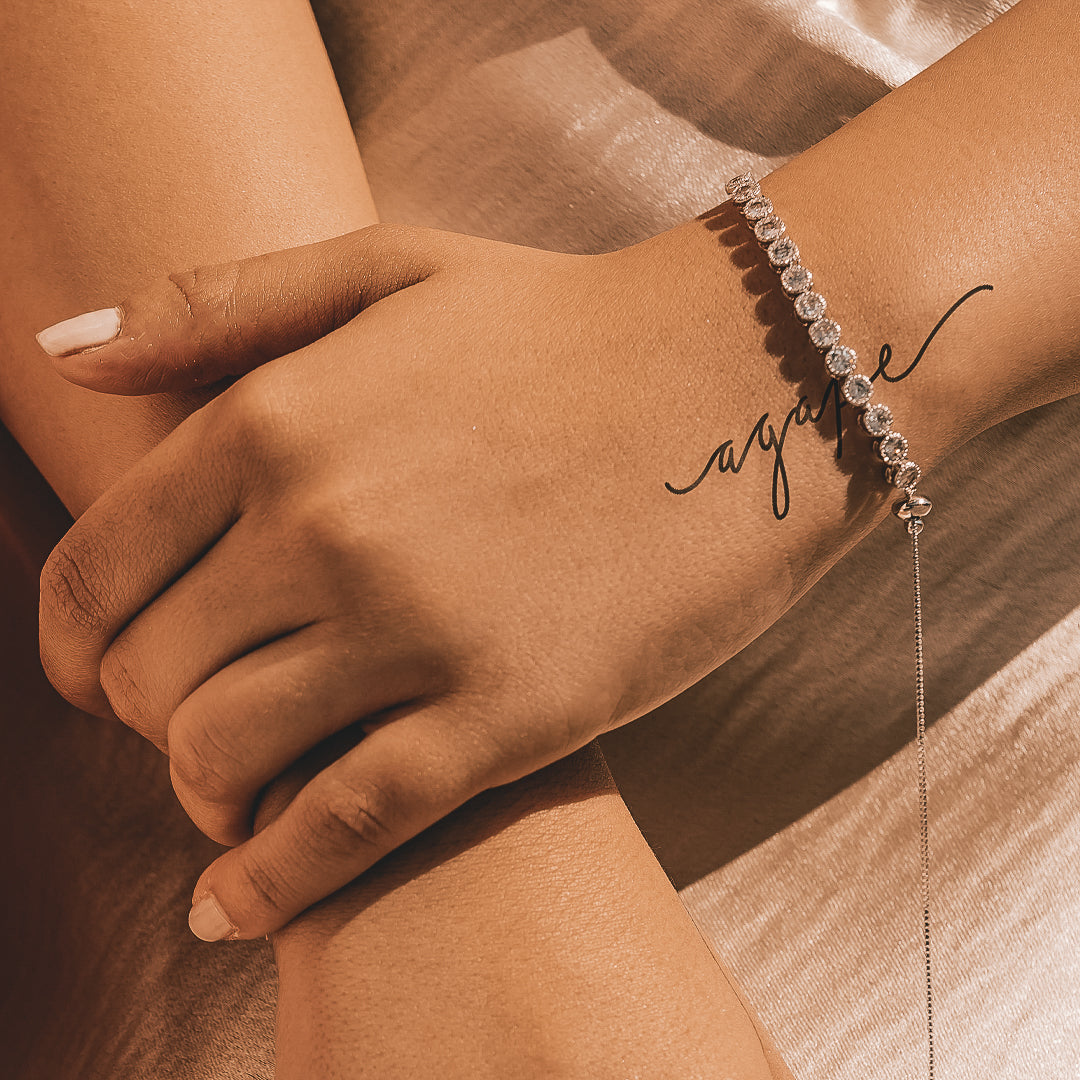 Agape Lettering Design agape lettering | 2 Week Temporary Tattoo | inkster – Inkster