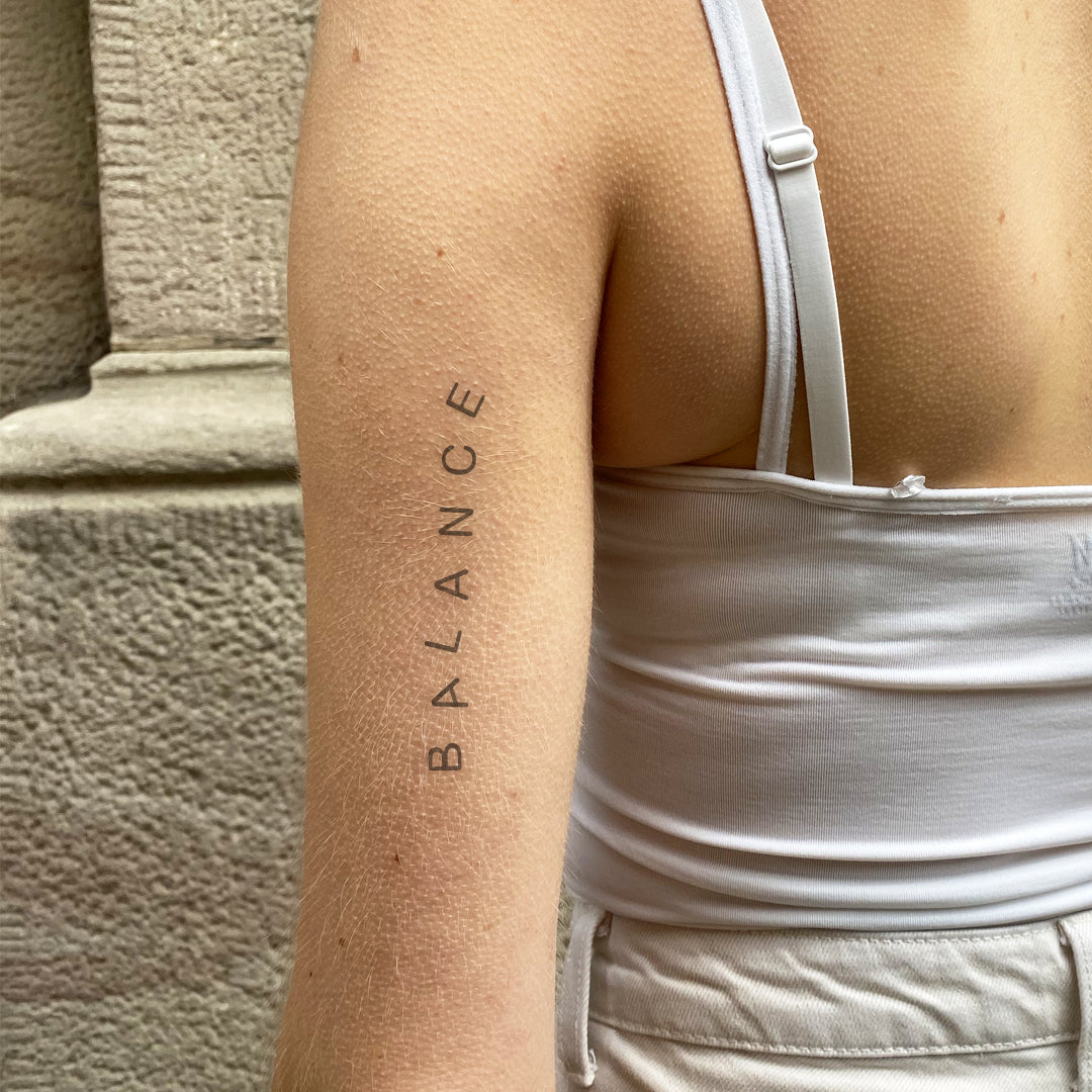 balance lettering | 2 Week Temporary Tattoo | inkster – Inkster