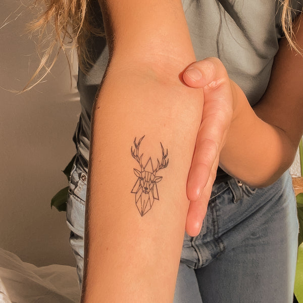Geometric Deer Tattoo 